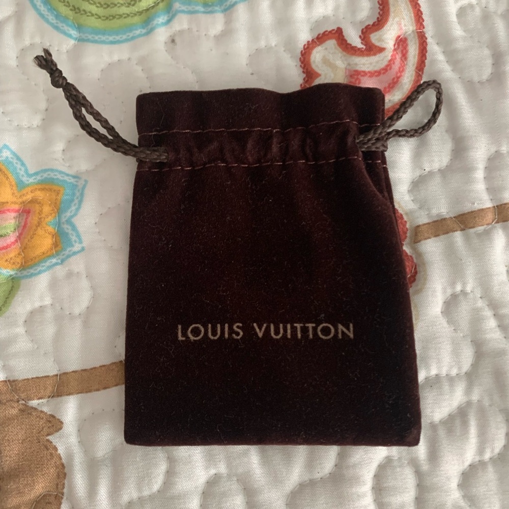 Louis Vuitton Brown Velvet Drawstring Pouch